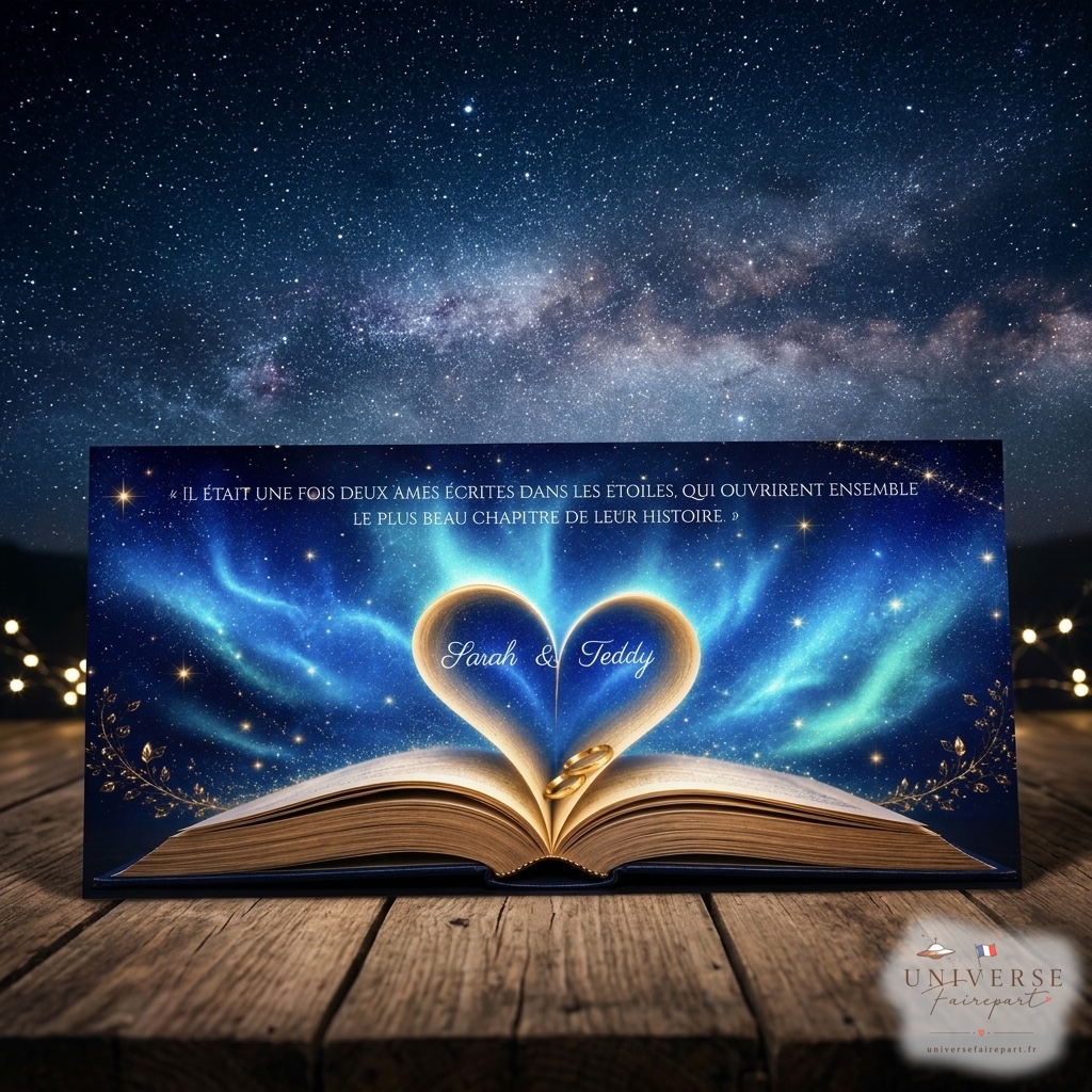 N°19 Faire-part Romantique le  Livre Magique