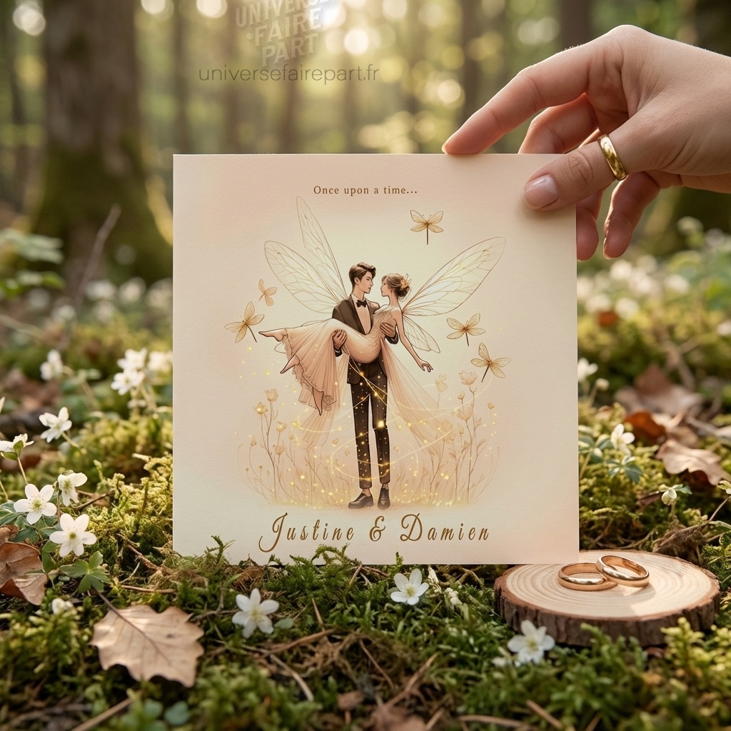 N°366 – Une invitation féerique Faire-part mariage