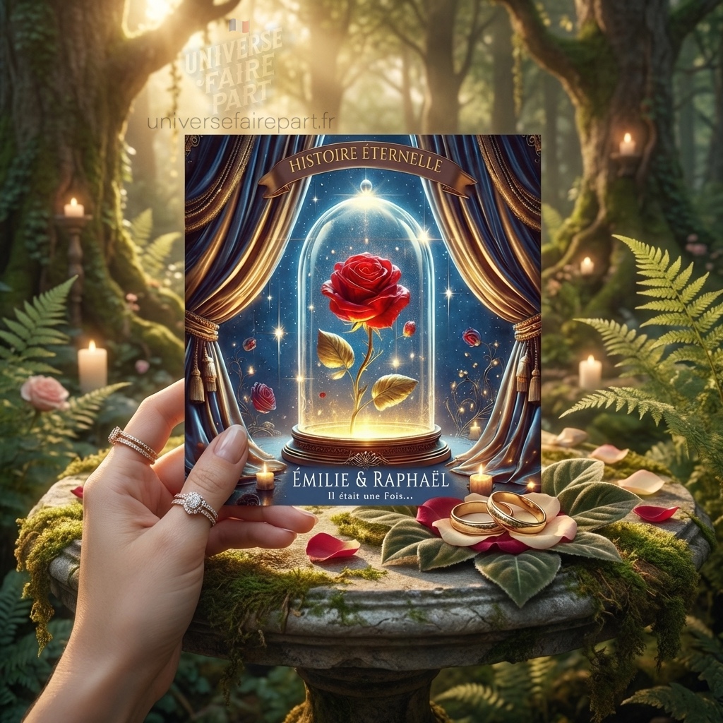 N°232 – PREMIUM Faire-part Histoire Éternelle magique Mariage