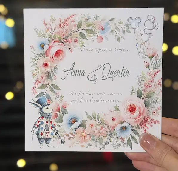 n°359 – Faire-part Au Pays des Merveilles Alice Mariage