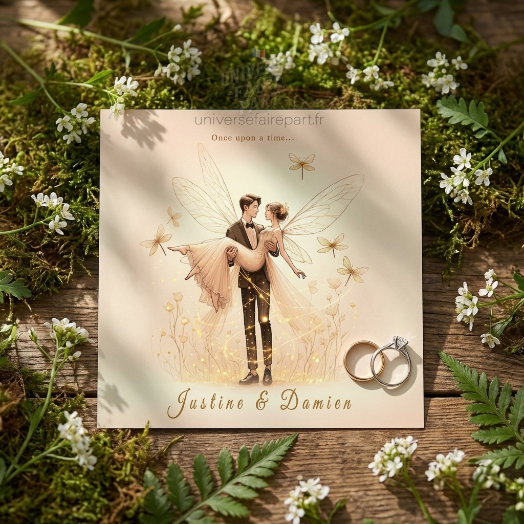 N°366 – Une invitation féerique Faire-part mariage