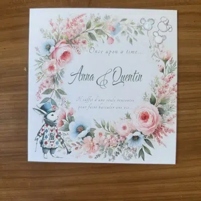 n°359 - Faire-part Au Pays des Merveilles Alice Mariage