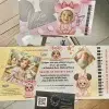 N°50 - Faire-part Ticket PASS 1 journée avec Sophia déguisée en Minnie