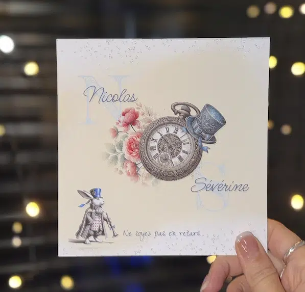 N°249 - Faire-part mariage au Pays des Merveilles avec Alice