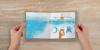 N°24 - Faire-part : Une Célébration en Bleu et Blanc pour l'Amour de l'OM - Olympique de Marseille – Image 3