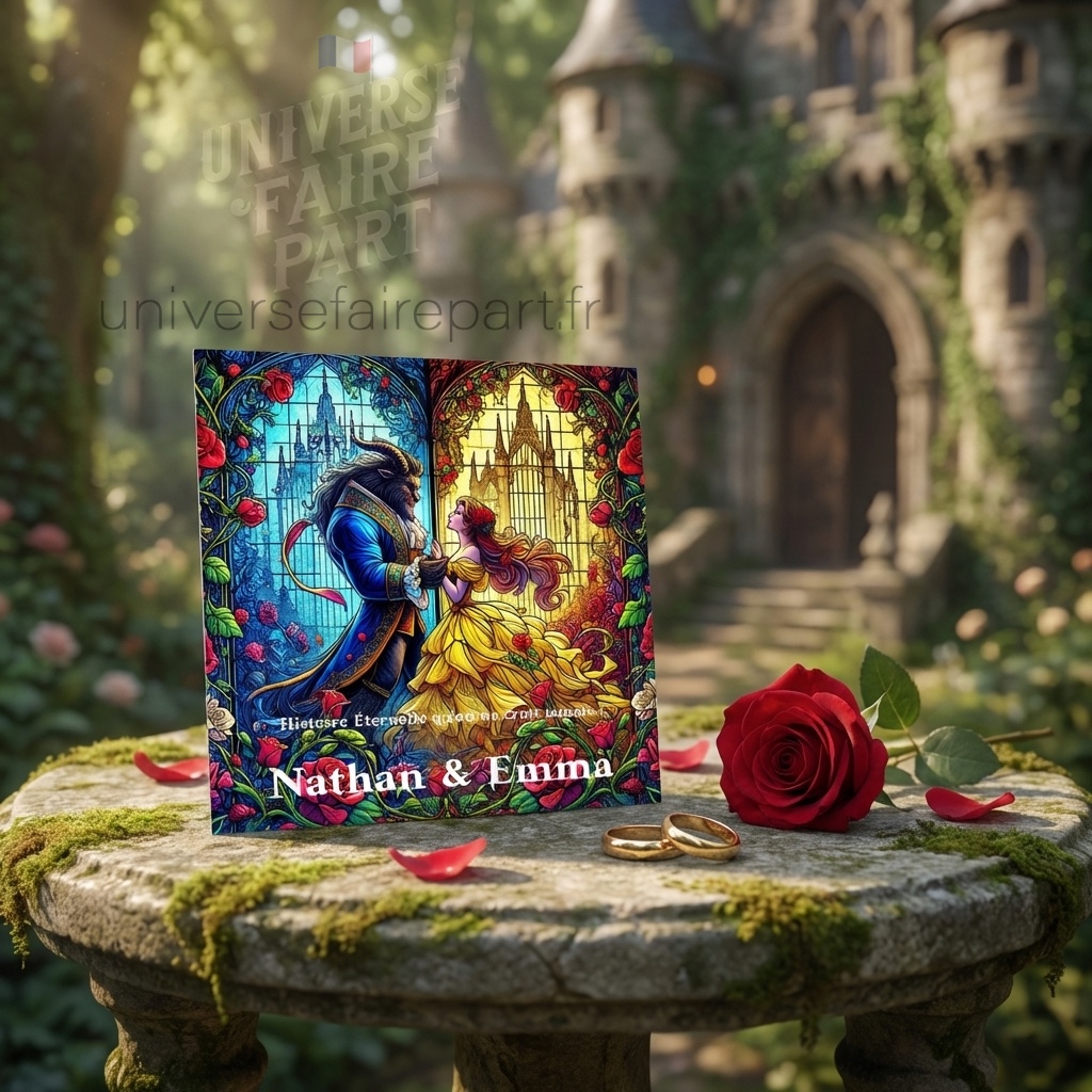 N°431- Faire-part La Belle et la Bête Mariage