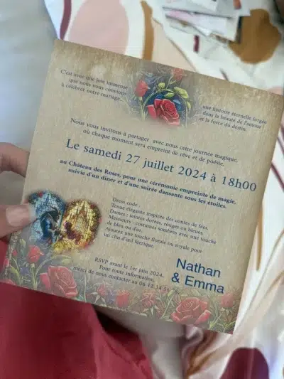 N°431- Faire-part La Belle et la Bête Mariage