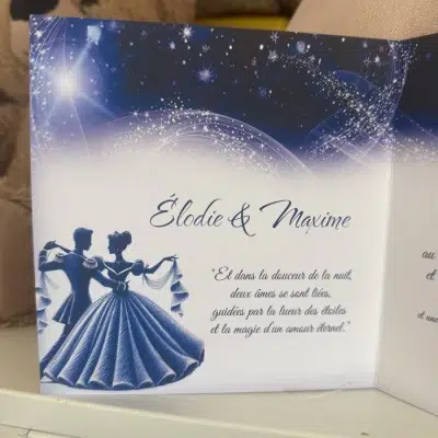 N°71 - Faire-part Mariage Château de Nuit Cendrillon