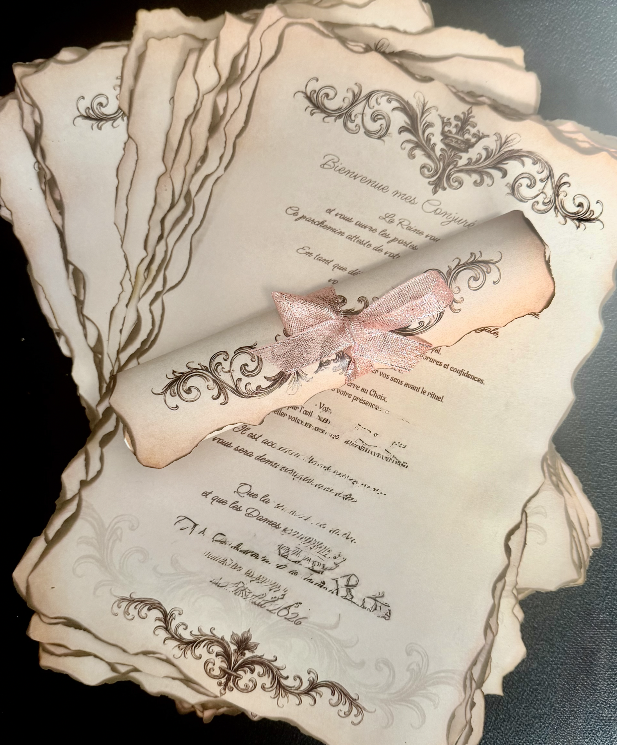 Faire-part Parchemin -Création Unique – Sur-Mesure pour Vous