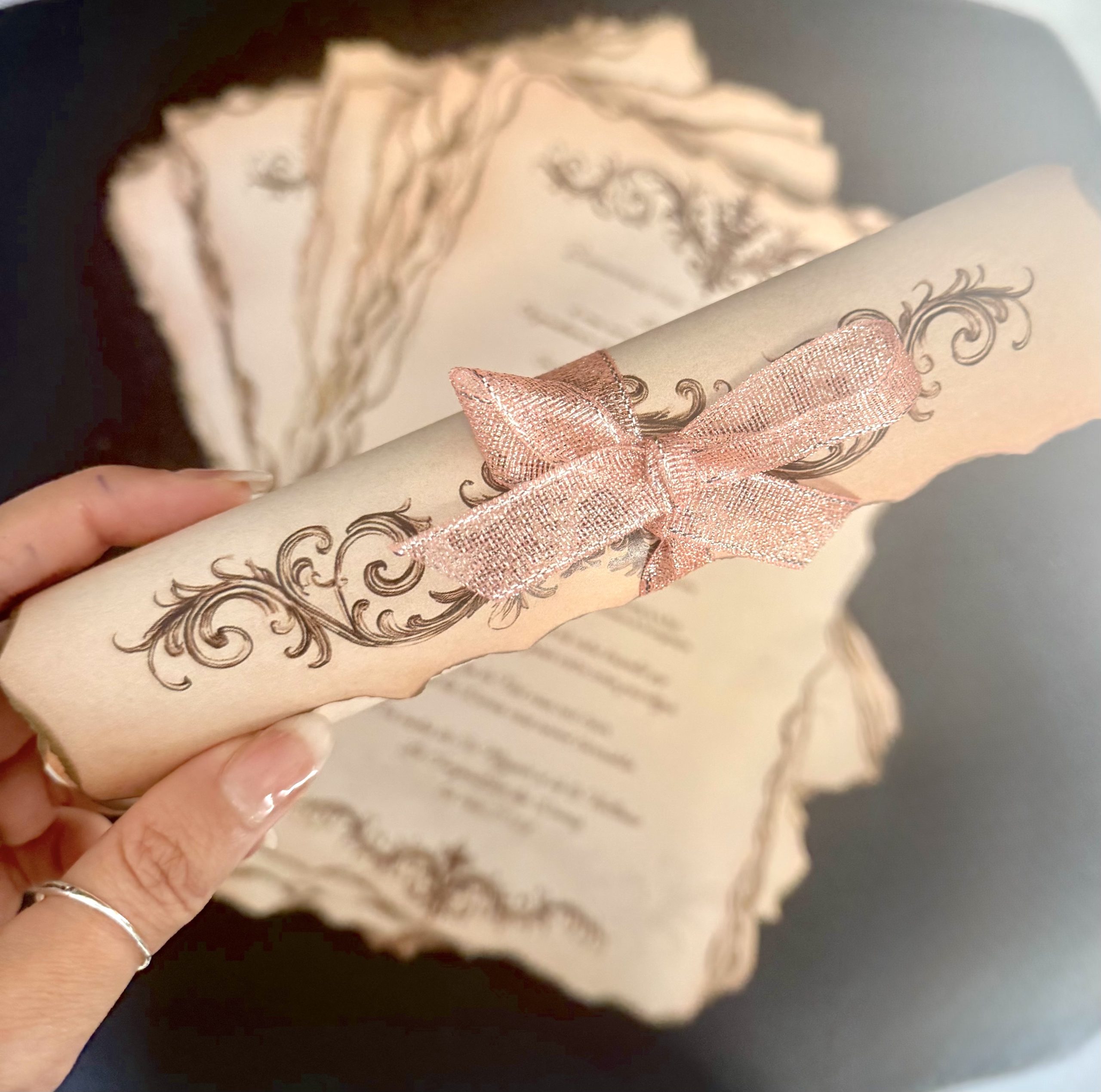 Faire-part Parchemin -Création Unique – Sur-Mesure pour Vous