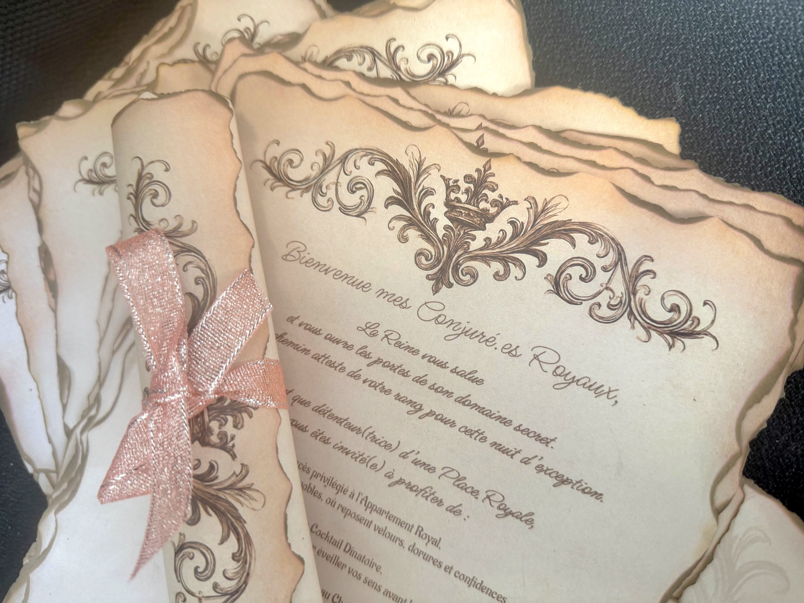 Faire-part Parchemin -Création Unique – Sur-Mesure pour Vous