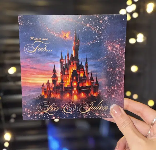 N°25 - PREMIUM Faire-part mariage Château Belle et la Bête Histoire éternelle