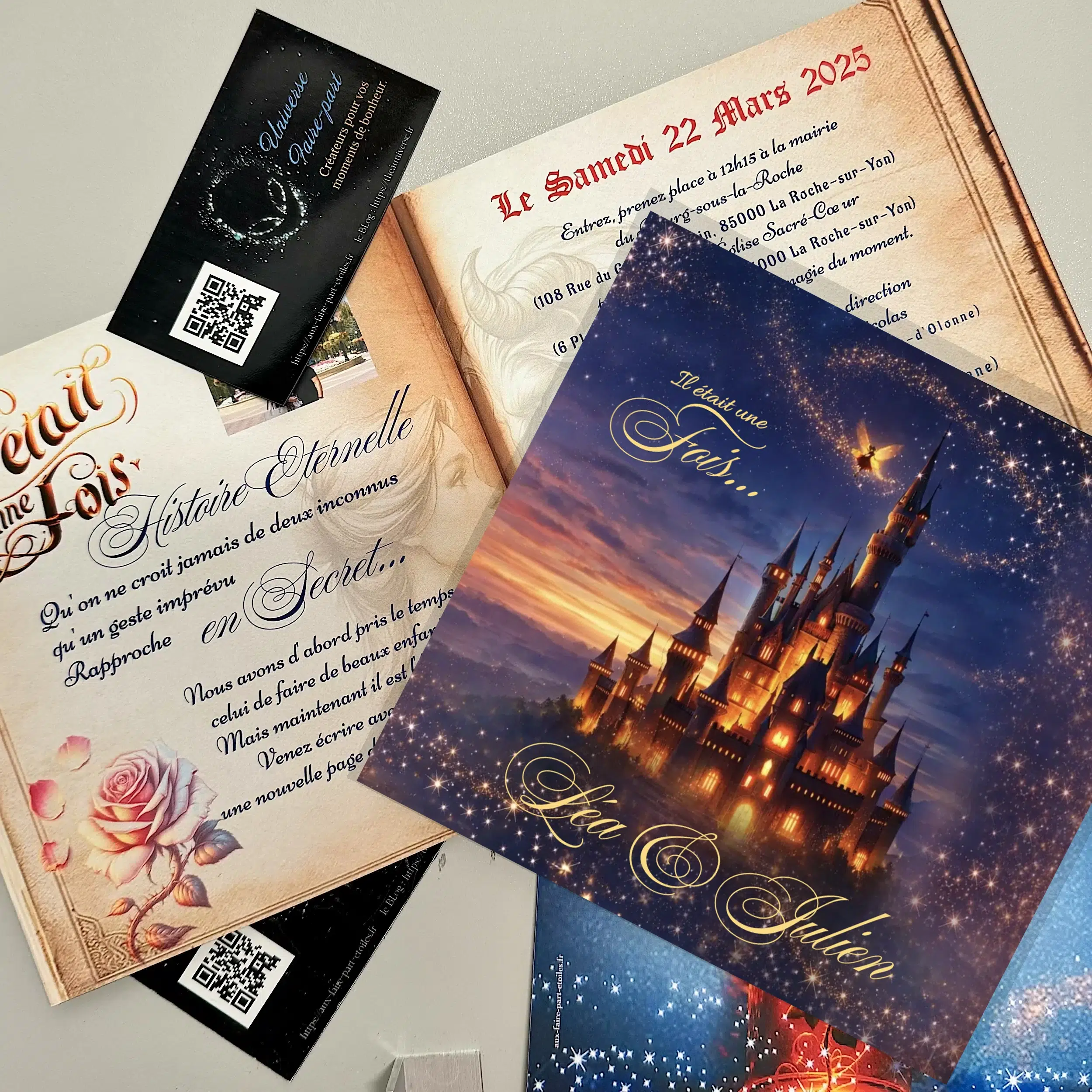 N°25 - PREMIUM Faire-part mariage Château Belle et la Bête Histoire éternelle – Image 3