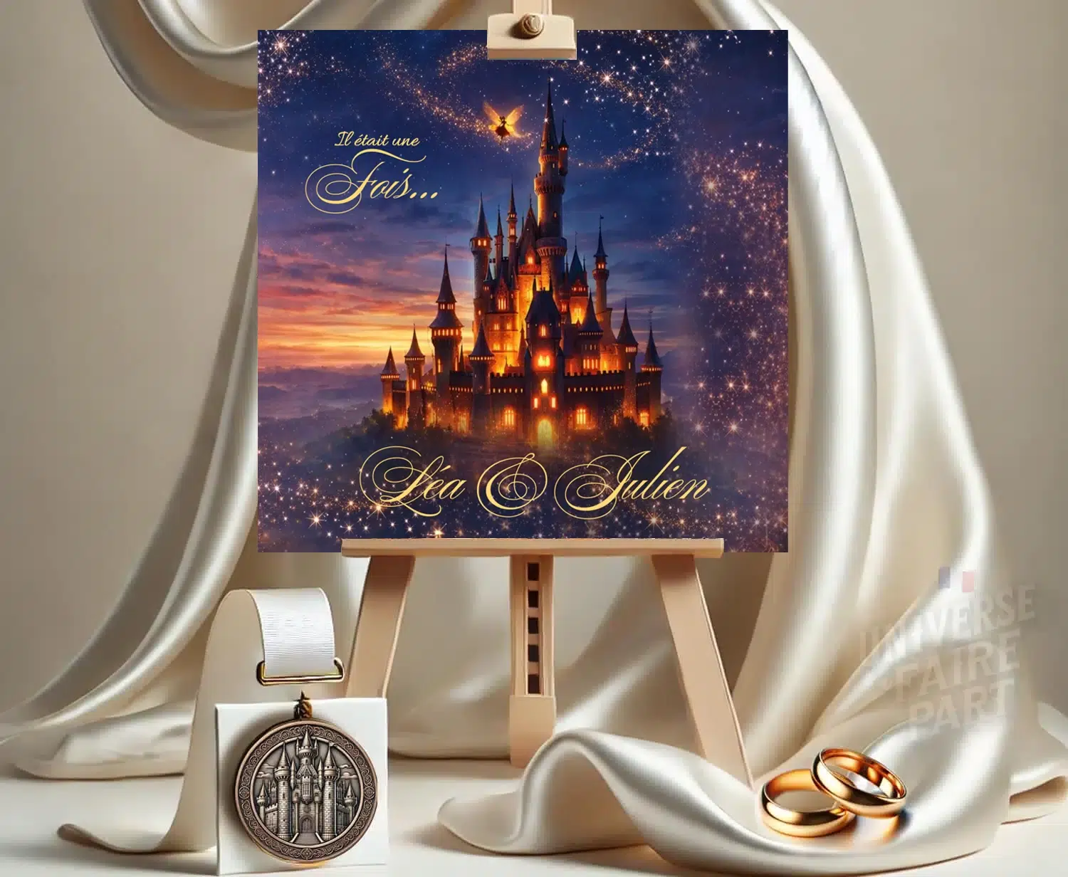 N°25 – PREMIUM Faire-part mariage Château Belle et la Bête Histoire éternelle