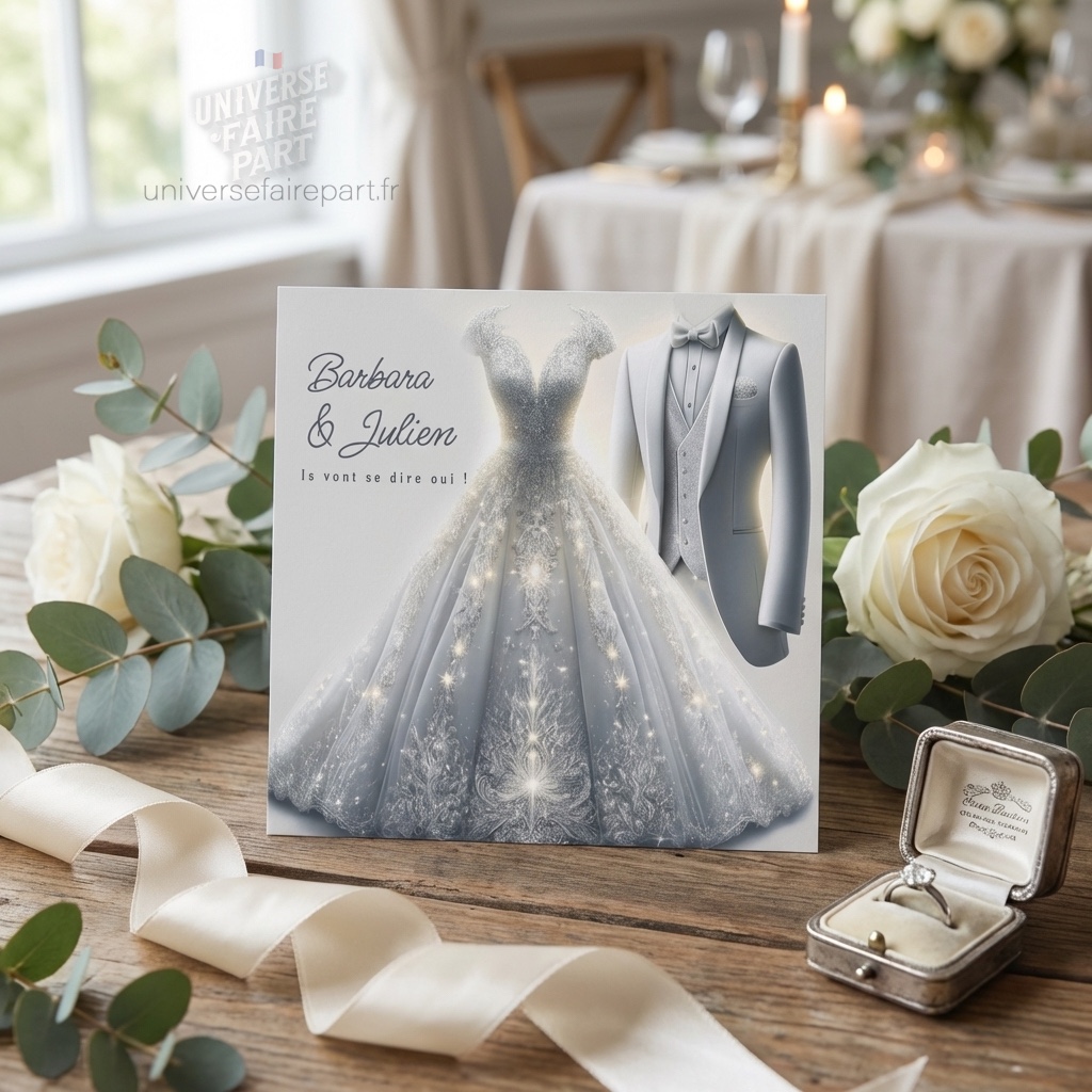 N°430 – Faire-part Le Grand Jour Costume blanc