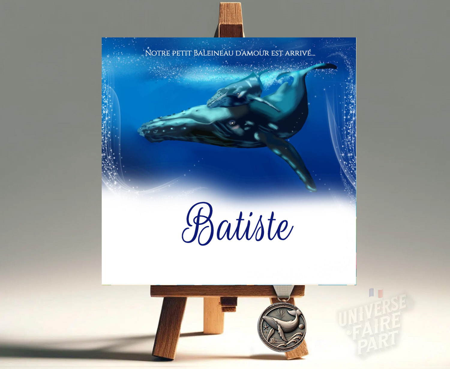 N° 444 - Faire-part Notre Petite Baleine à Bosse