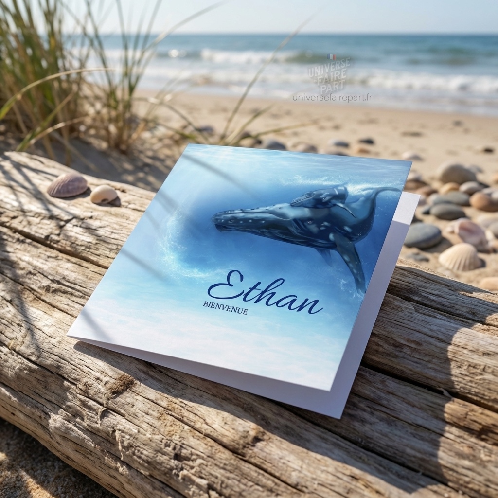 N° 444 – Faire-part Notre Petite Baleine à Bosse