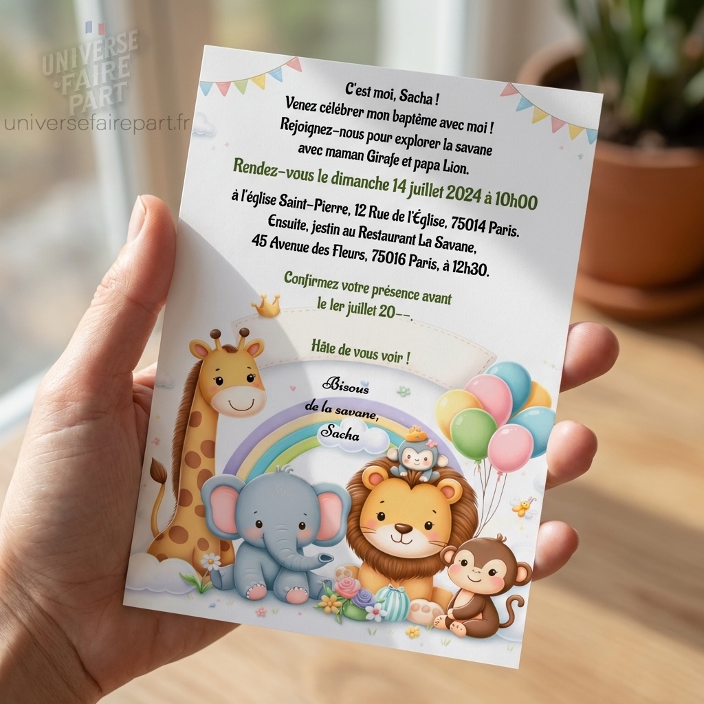 N° 118 – Faire-part Joyeux Anniversaire en Terre de Savane !