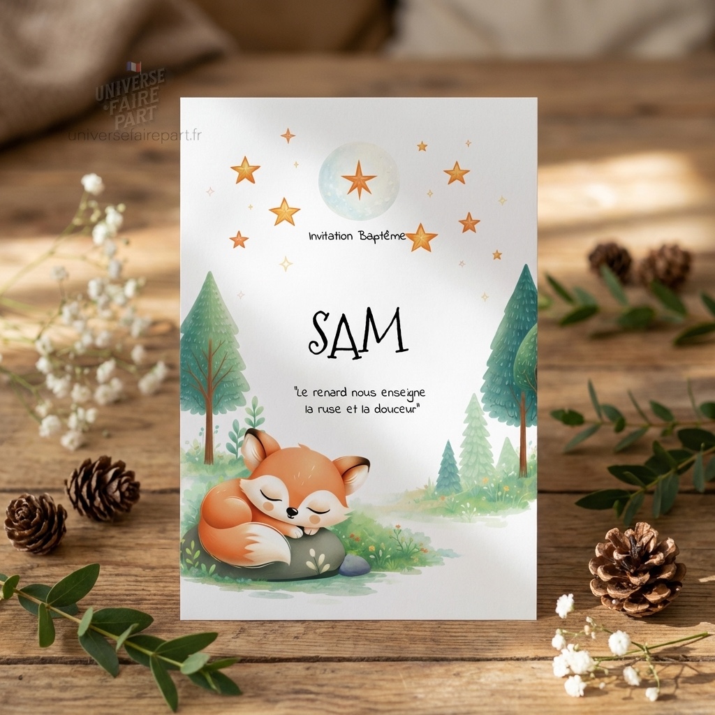 N°126 – Faire-part un adorable renardeau est né !