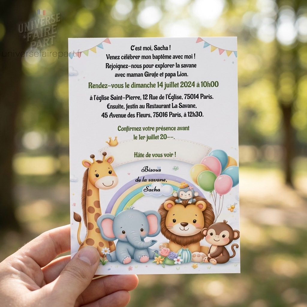 N° 118 – Faire-part Joyeux Anniversaire en Terre de Savane !