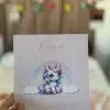 N°296- Faire-part Licorne baby arc en ciel