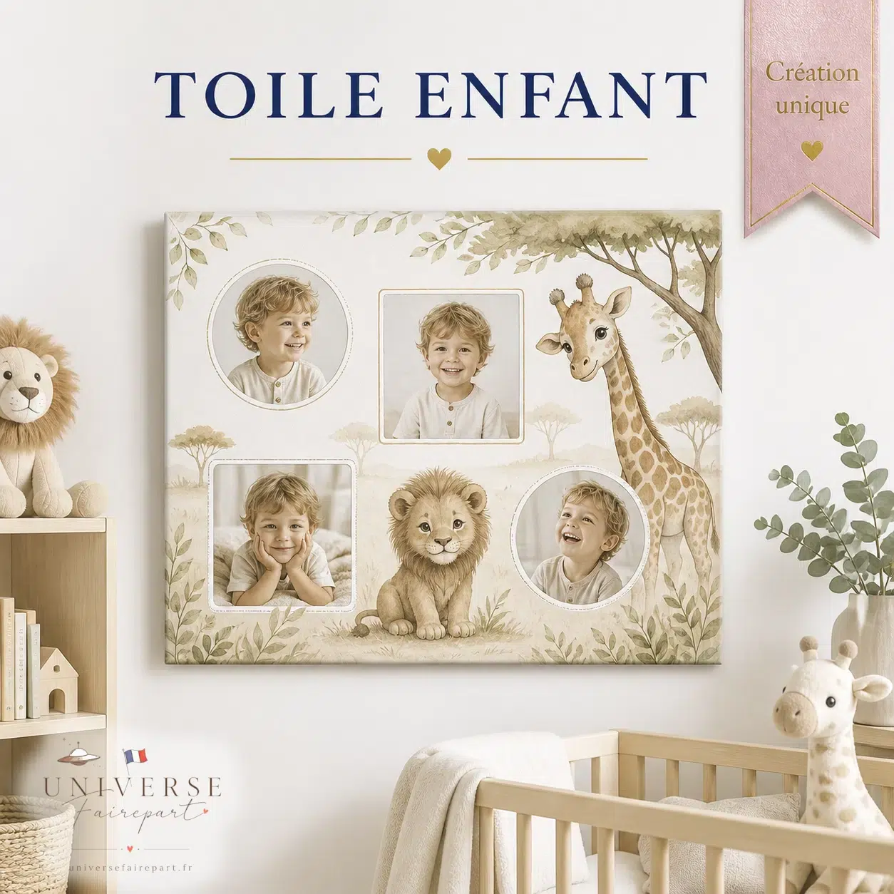 Création Unique toile enfant à votre thème & photos illimitées