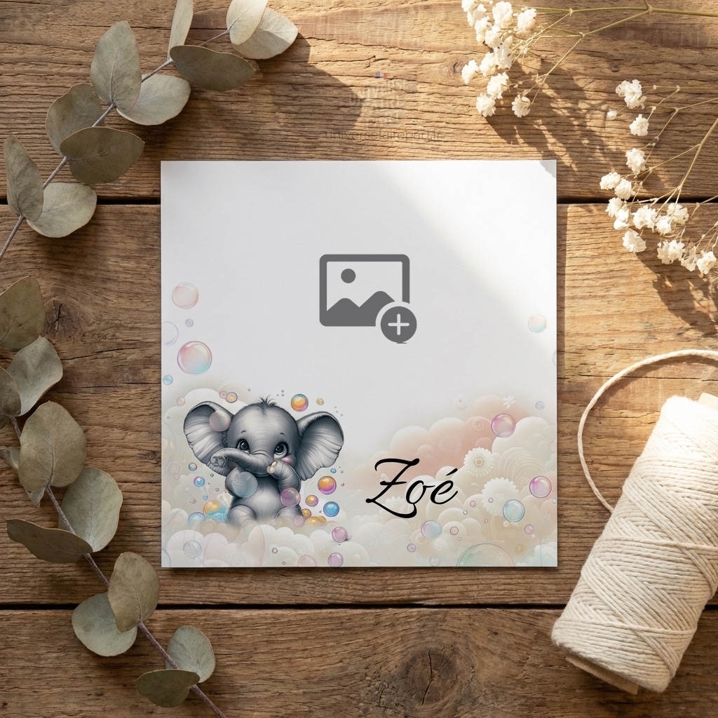 N°341 – Faire-part naissance Fille baby Dumbo