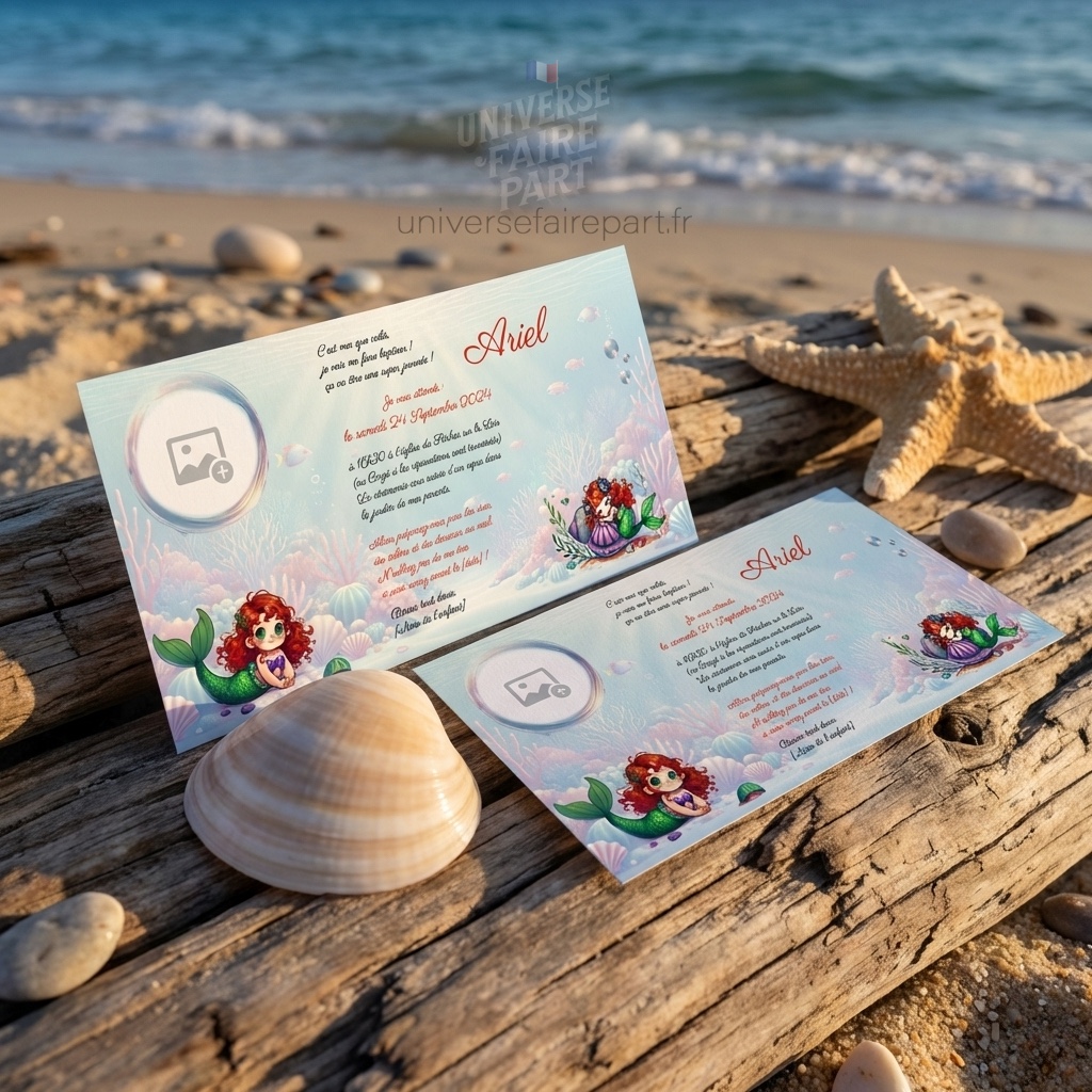 N°288 - Faire-part notre petite sirène