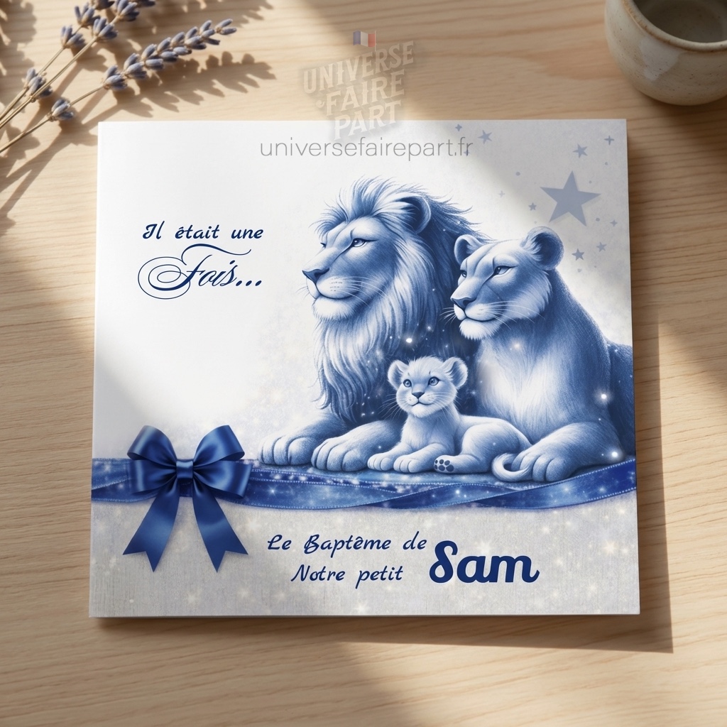 N°529 – Faire-part Roi lion Petit Protégé de la Savane