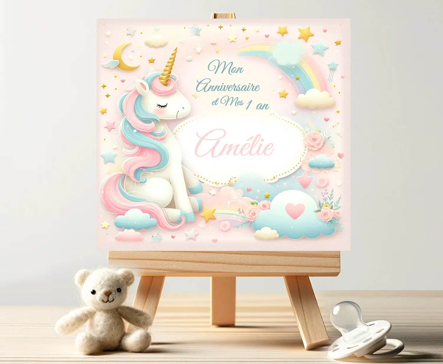 N°142 - Faire-part Un moment magique de licorne