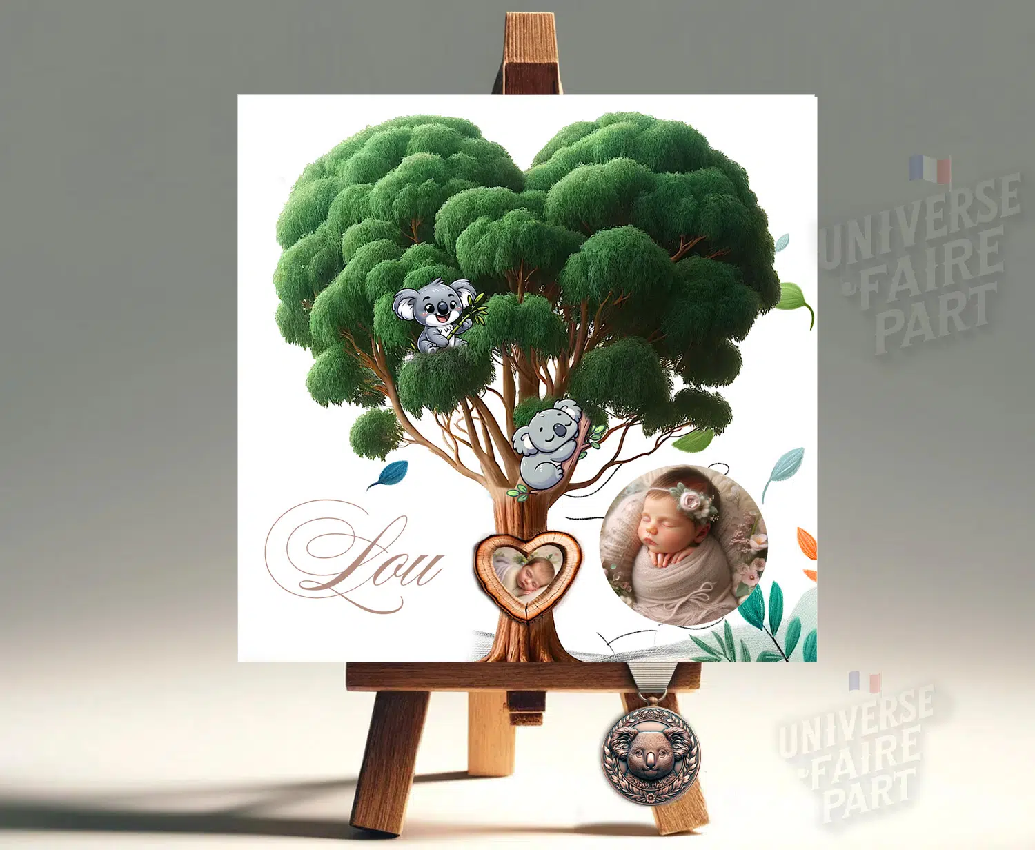 N°152 - Faire-part Koala trop mignon avec photos