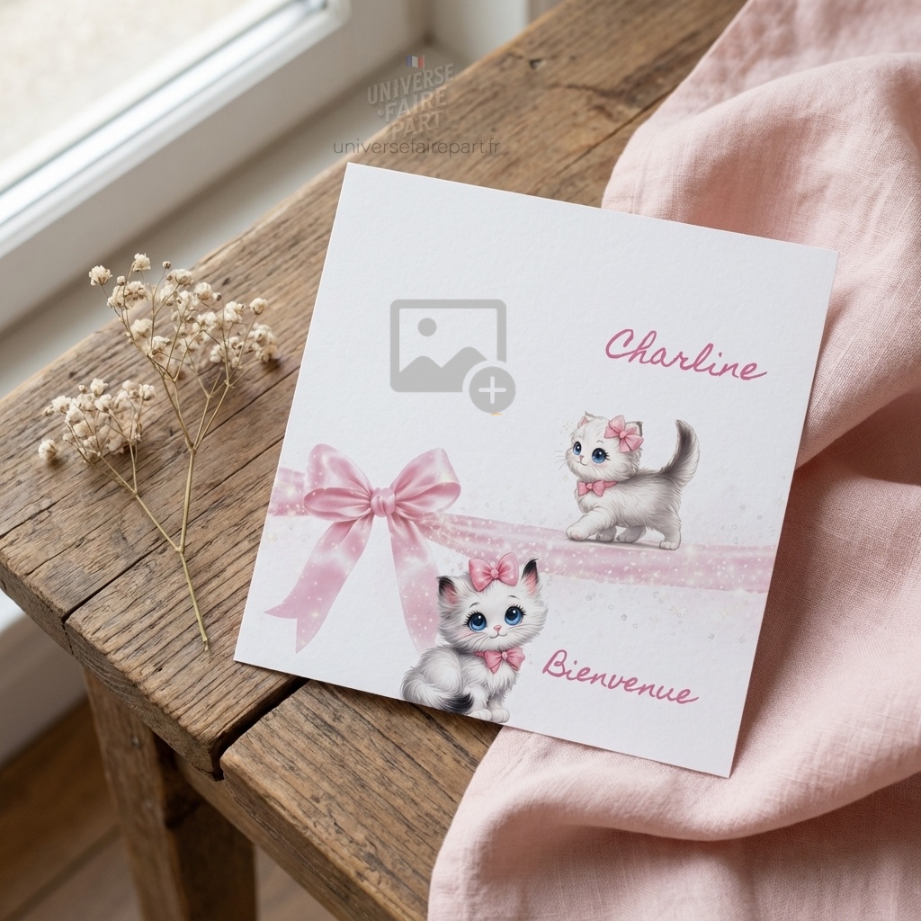 N°532- Faire-part  original Marie « The Aristocats »