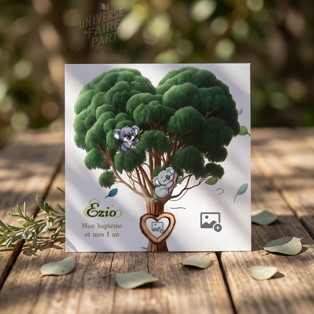 N°152 – Faire-part Koala trop mignon avec photos