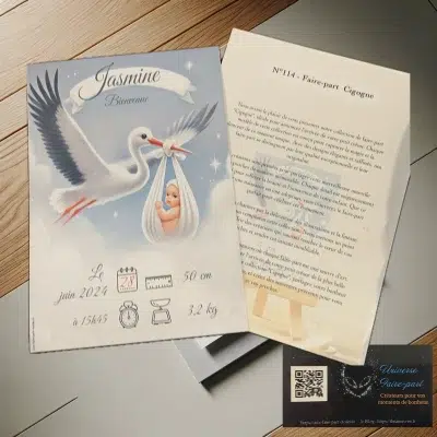 N°114 - Faire-part Cigogne