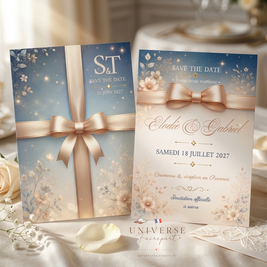 N°407 Faire part  Save the Date Magique surprise tout évènement