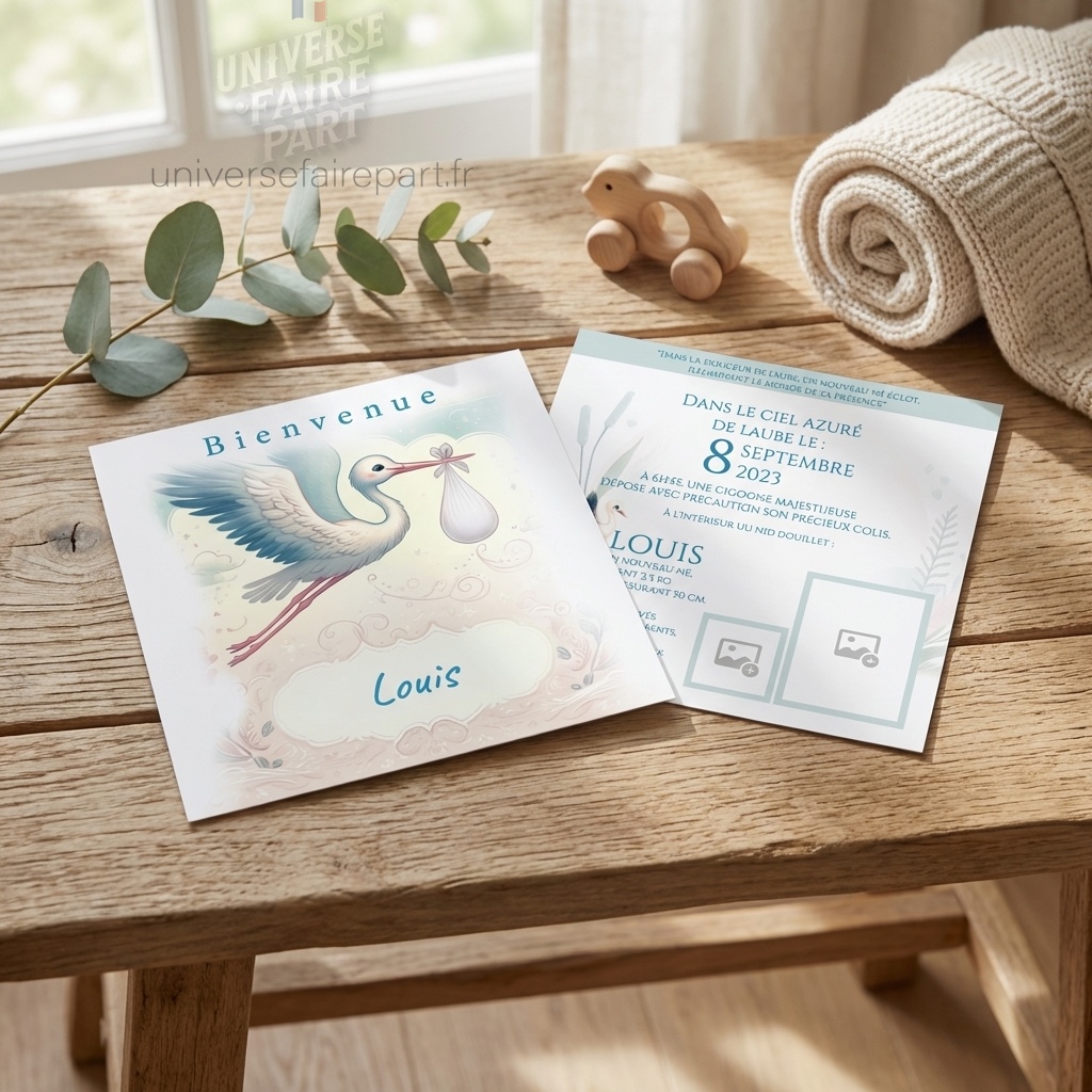 N° 115  Faire-part Une petite merveille est arrivée