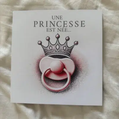 N°388 - Faire-part invitation Princesse château rose