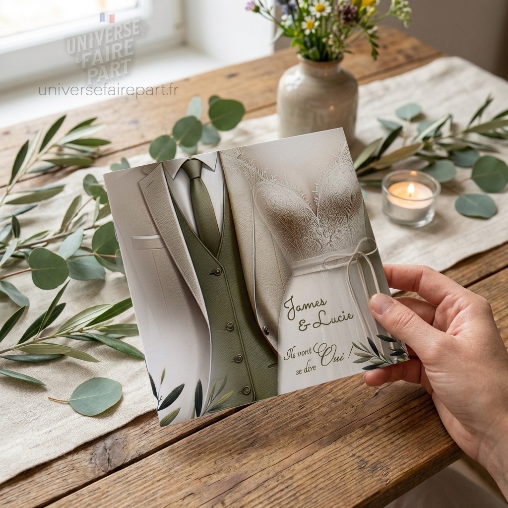 N°218 – Faire-part L&rsquo;olivier de l&rsquo;amour Costume