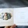 N°394 - Faire-part invitation Arc en ciel bébé montgolfière nuage