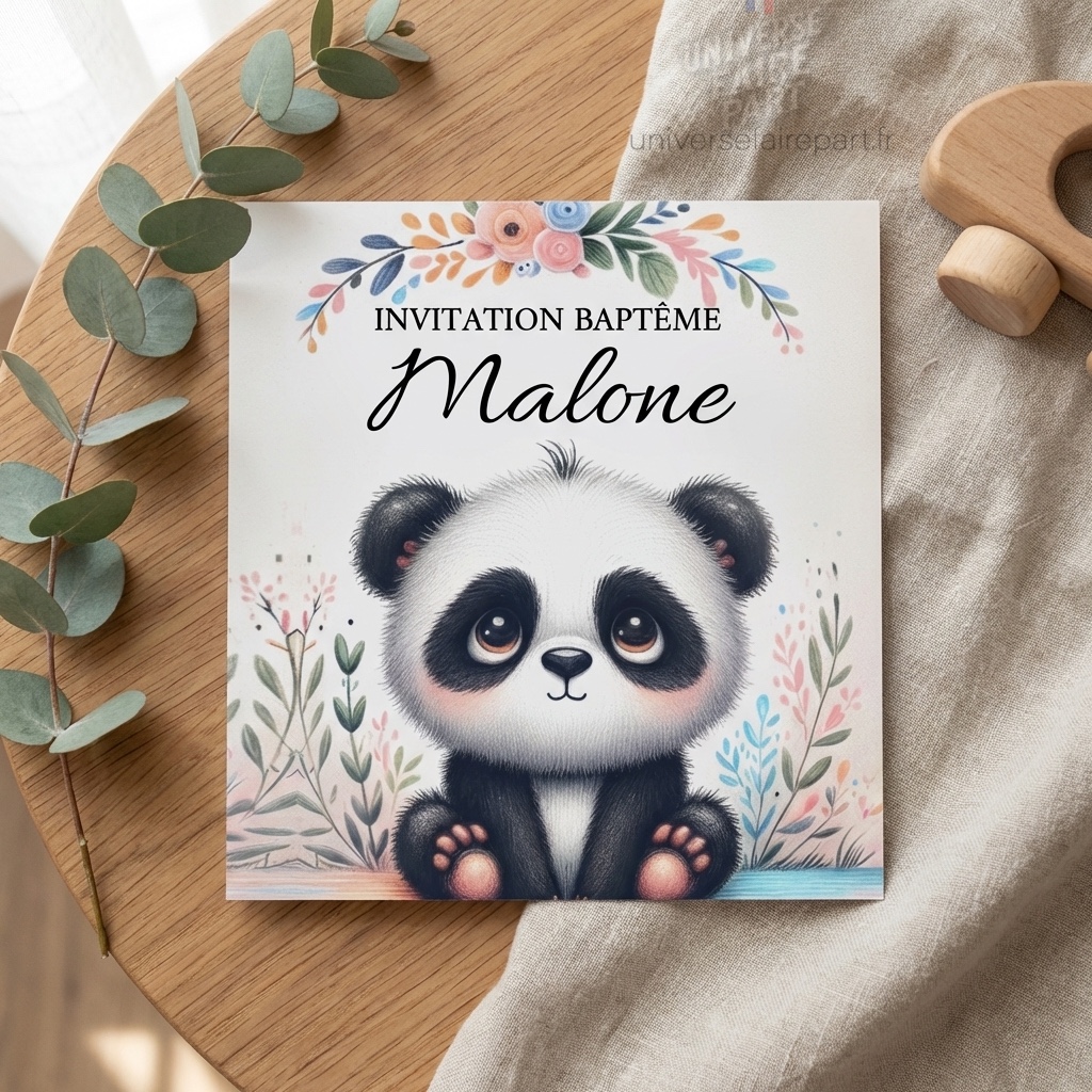 N°130 – Faire-part Panda de tendresse