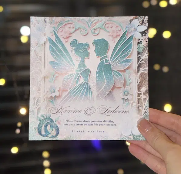 N°77 – Faire-part Mariage fée clochette et Prince