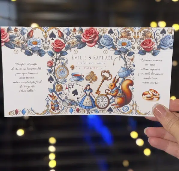 N°98-Faire-part  Alice au pays des merveilles faire-part