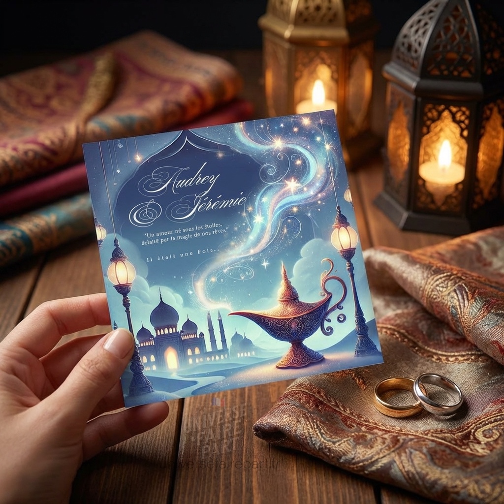 N°263 Faire-part Les Milles et 1 Nuit Aladdin mariage