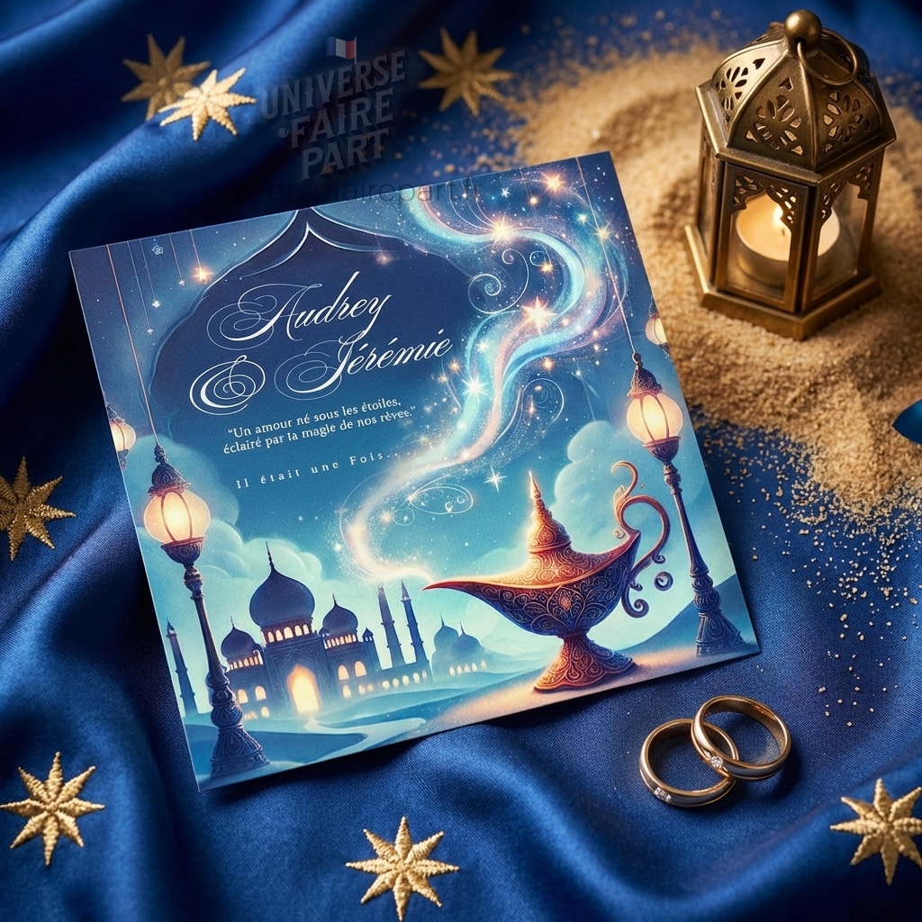 N°263 Faire-part Les Milles et 1 Nuit  Aladdin mariage