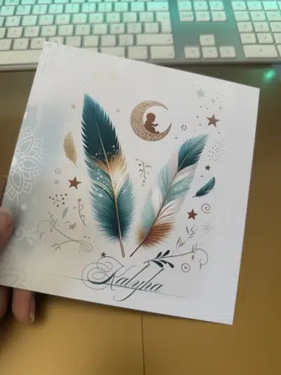 N°61 - Faire-part Murmure d’Ailes, Rêveries en Vert Canard