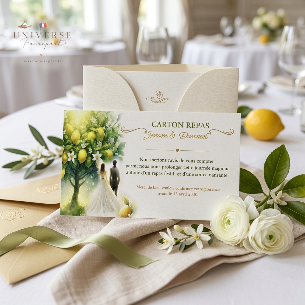 N°187.2  Carton repas Mariage Citron sucré