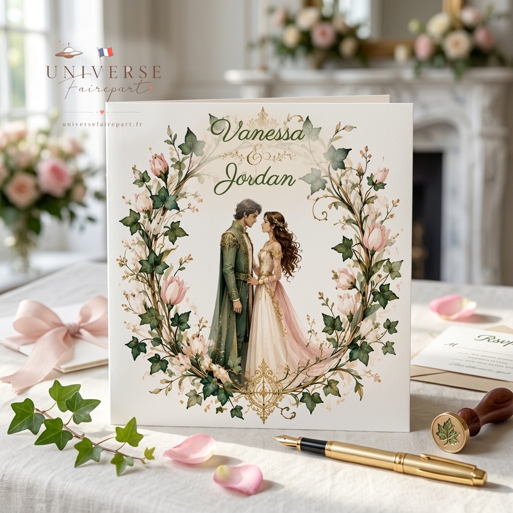 N°224 Faire-part mariage Éclats d&rsquo;Amour royal