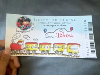 N°102 - Faire-part Original - Dessin crayon train