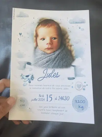 N°318 - Faire-part Bienvenue à notre Petit pilote