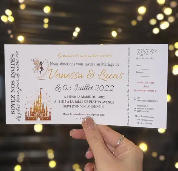 N°298 - Faire-part be our guest- Chateau pass ticket